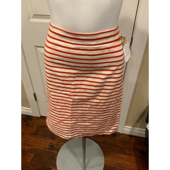 J. Crew Red & White Striped "The No. 2 Pencil Skirt", Size 4 - Picture 2 of 6